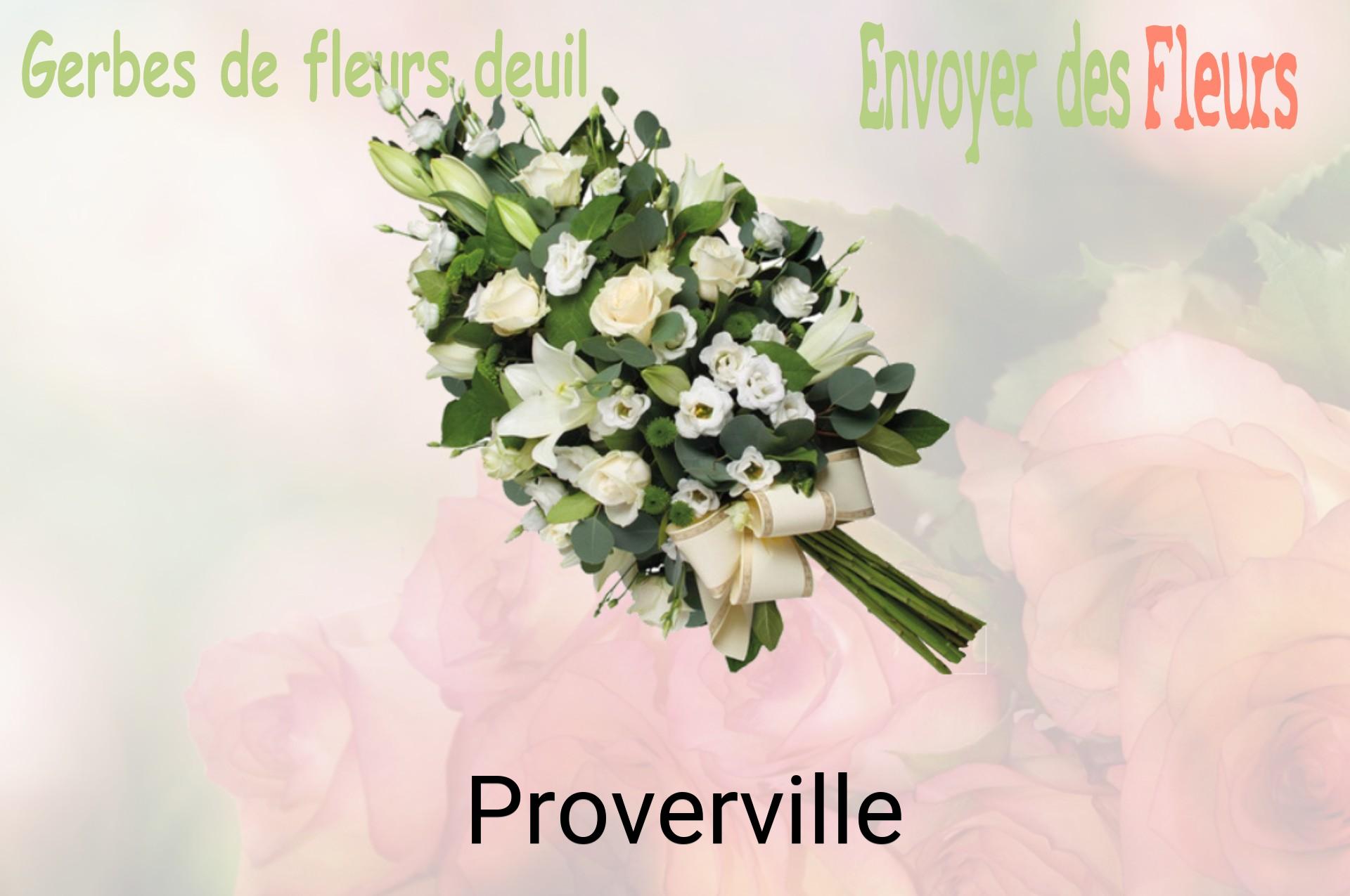 Gerbe de fleurs de deuil livrée à Proverville